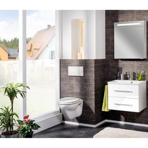 Produktbild für Waschtisch Fackelmann B.clever, mit Spiegelschrank, weiß