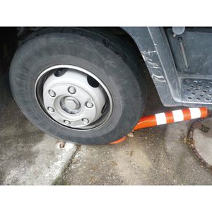 Produktbild für Absperrpfosten Schake 412215, orange/weiß, aus Kunststoff