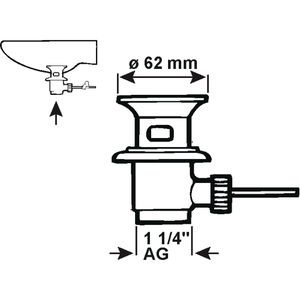 Produktbild für Ablaufgarnitur Cornat TEC317405, aus Messing