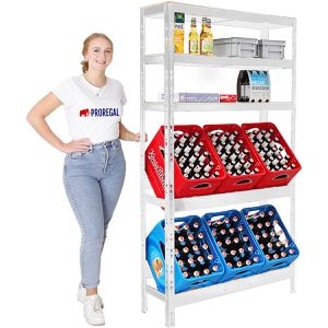 Produktbild für Getränkekistenregal PROREGAL Bodensee, für 6 Kisten