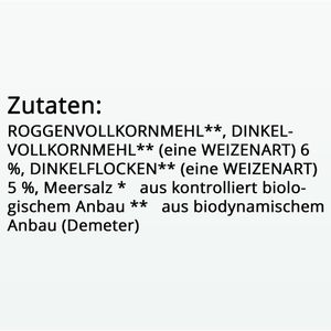 Produktbild für Knäckebrot Naturata Vollkorn Roggen mit Dinkel demeter, BIO