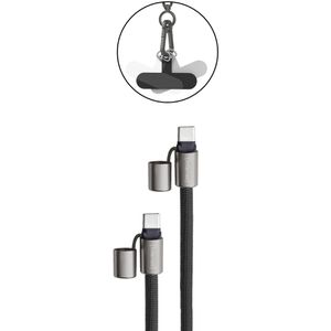 Produktbild für Ladekabel Intenso Charging Lanyard, schwarz, 1,65m