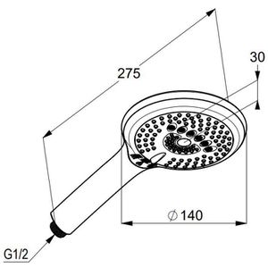 Produktbild für Handbrause KLUDI FRESHLINE 3S, 6790005-00, verchromt