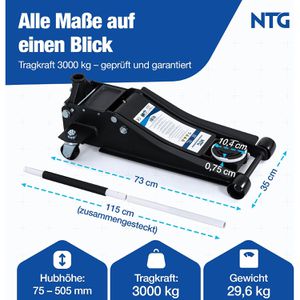 Produktbild für Rangierwagenheber NTG WGH.3292, extra flach