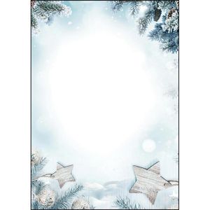 Weihnachtsbriefpapier Sigel DP312, Snow Star