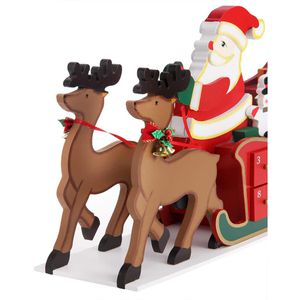 Produktbild für Adventskalender Spielwerk Holzschlitten XXL