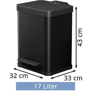 Produktbild für Mülleimer Hailo uno Plus M, schwarz
