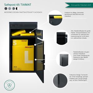 Produktbild für Paketbriefkasten SafePost ScanPro 65 Tiamat