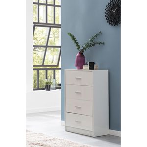 Produktbild für Kommode Wohnling WL5.864, weiß hochglanz