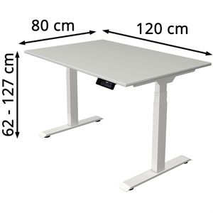Produktbild für Schreibtisch Kerkmann Move 1 stable, lichtgrau / weiß