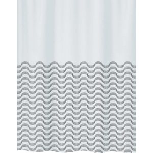 Duschvorhang Spirella Anti-Schimmel Vagues, 180 x 200 cm