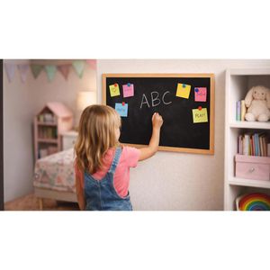 Produktbild für Kreidetafel ALLboards TM64BKB, schwarz, magnetisch
