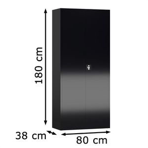 Produktbild für Mehrzweckschrank ClassiX X-545529, abschließbar, schwarz