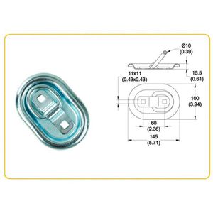 Produktbild für Zurrösen Kerbl 37604, für Transporter und Anhänger