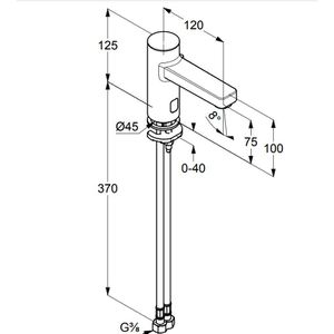 Produktbild für Waschtischarmatur KLUDI ZENTA SL, 3810005, verchromt