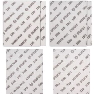 Produktbild für Schleifpapier Bosch Expert W480 Web, Körnung 120-320, Set