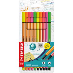 Malset Stabilo Point 88/Pen 68 Neon, 8868/10-1
