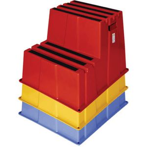 Produktbild für Montagetritt Twinco Safety Steps 6800, rot, bis 230kg