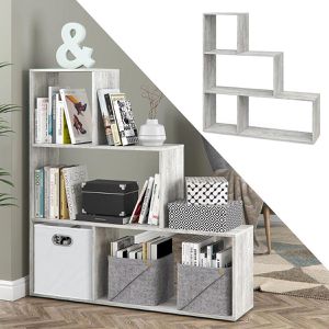 Produktbild für Bücherregal Vicco 37902, grau