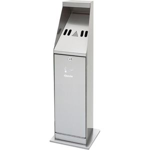 Produktbild für Aschenbecher Bartscher 860002, silber, für Outdoor, mit Dach