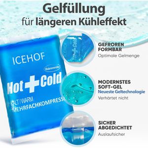 Produktbild für Kühlkompresse ICEHOF Kühlpads M, 3 Stück