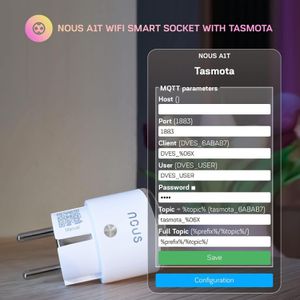Produktbild für Smart-Steckdose Nous Tosmota A1T, für innen