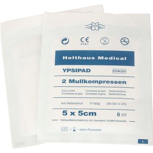 Produktbild für Mullkompressen Holthaus Ypsipad, aus Baumwolle, steril