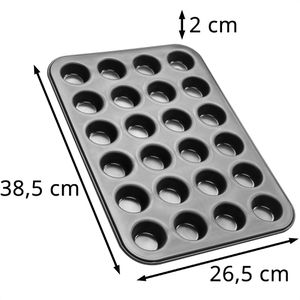 Produktbild für Backform Zenker Black Metallic, für 24 Muffins, aus Stahl