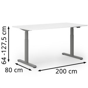 Produktbild für Schreibtisch Actiforce Pro 1050 lite, weiß / anthrazit