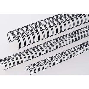 Produktbild für Drahtbinderücken Renz Ring Wire, schwarz, für A4
