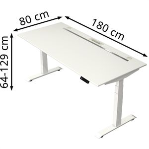 Produktbild für Schreibtisch Kerkmann Move boost 4, weiß / weiß