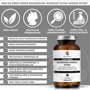 Produktbild für Magnesium Qidosha Komplex Ultra, 300 Kapseln
