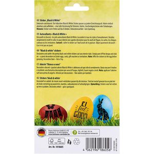 Produktbild für Sticker Heitmann-Eierfarben Black &amp; White