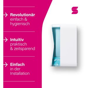 Produktbild für Toilettenpapierspender Satino Hyginity Centerfeed, 333414, CF2