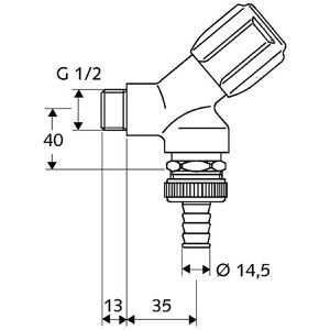 Produktbild für Eckventil SCHELL Geräteschrägsitzventil Comfort, aus Messing
