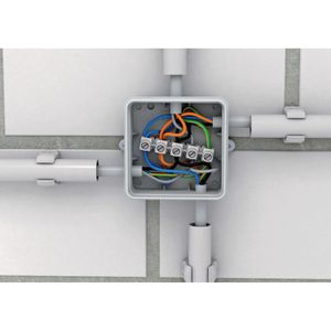 Produktbild für Abzweigdose Unitec 40209L, wasserdicht IP65 für außen