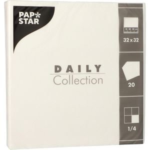Servietten Papstar 89612, Daily Collection, weiß