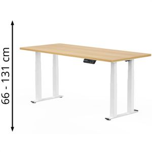 Produktbild für Schreibtisch FlexiSpot E7W Plus, ahorn / weiß