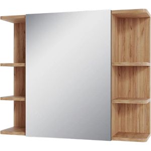 Produktbild für Spiegelschrank Vicco Fynn, anthrazit / eiche