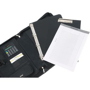 Produktbild für Schreibmappe Alassio 30061, Bosa, schwarz, Echt Leder