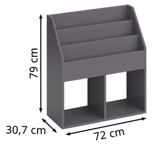 Produktbild für Bücherregal Vicco Luigi, grau