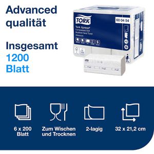 Produktbild für Papierhandtücher Tork Xpress Advanced, 600454, H2, 2-lagig