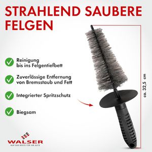 Produktbild für Felgenbürste Walser Naturborsten konisch