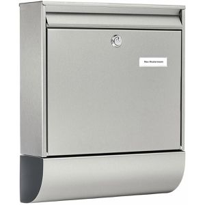 Briefkasten Burg-Wächter Borkum Set 3877 Ni silber, Edelstahl