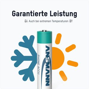 Produktbild für Akku Ansmann Phone DECT maxE, 1,2 V, 550 mAh