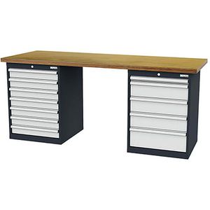 Produktbild für Werkbank Simplaflex CL66H0812W206, lichtgrau