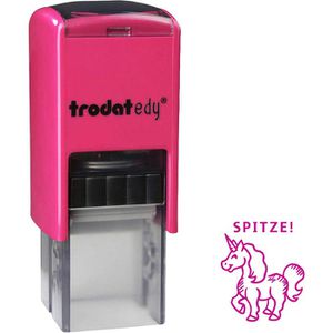 Trodat Motivstempel edy, Einhorn, mit Text: Spitze!