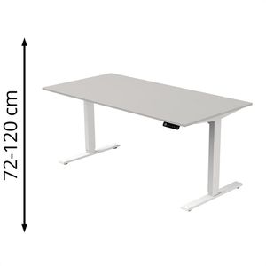 Schreibtisch Kerkmann Move 3, lichtgrau / weiß