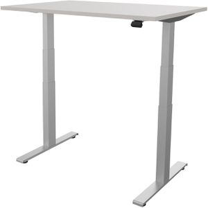 Produktbild für Schreibtisch fm-Büromöbel fouraction, lichtgrau / silber