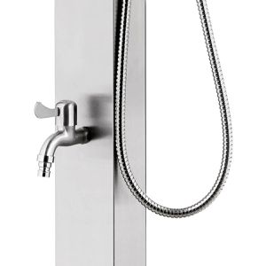 Produktbild für Gartendusche vidaXL 315939, Kaltwasserdusche, silber